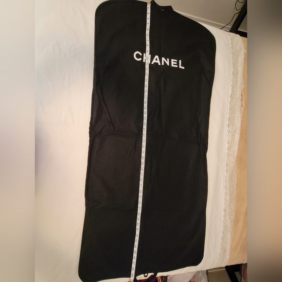 Chanel Garment Bag – Black with White Logo (49” x 23”) - Picture 3 of 4
